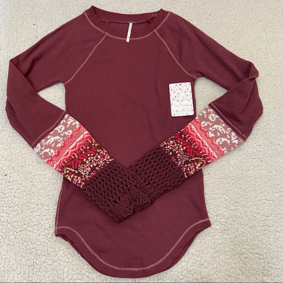 NWT Free People In The Mix Cuff Thermal Top, XS - Picture 5 of 9